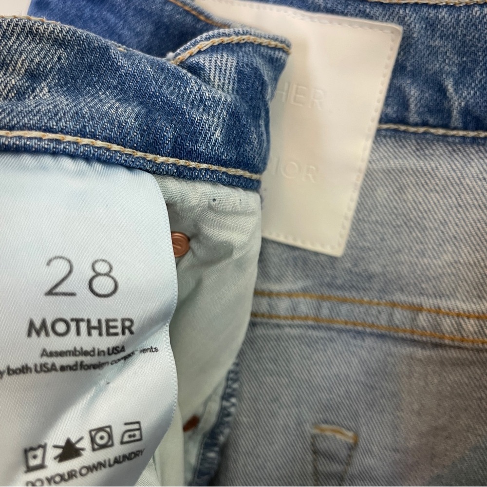 MOTHER Light Blue Wide Leg Flare Jeans - Picture 12 of 13